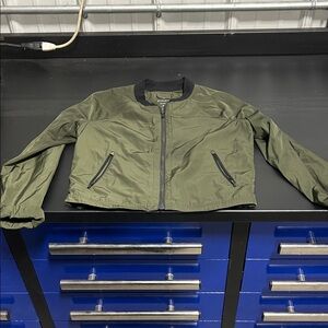 Athleta Olive Bomber Jacket